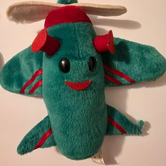 Rudolph Misfits Planes set of 2--light blue and green, CVS Stuffins, 1999, 8" - Picture 3 of 4